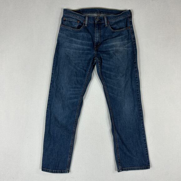 Levi's 559 Jeans Mens 34X30 Blue Denim Mid Rise 29" Inseam Straight Leg Pockets - Picture 1 of 13
